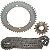 Kit relação transmissão tração XTZ250 Lander 2007 a 2008 com retentor - Imagem 2