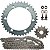 Kit relação transmissão tração XR250 Tornado 2001 a 2008 com retentor - Imagem 1