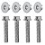 Kit 4 coxim parafusos zincados buchas fixação paralama dianteiro YBR125 Factor YBR150 Factor YS150 Fazer - Imagem 1