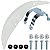 Paralama dianteiro CG125 Fan Titan 2000 a 2013 branco com parafusos e suporte - Imagem 1