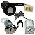 Kit conjunto travas chave ignição Pop110 Pop110I 2016 a 2019 contato trava guidão banco 3 peças - Imagem 1