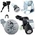 Kit conjunto travas chave ignição Biz125 2006 a 2008 contato trava ignição do banco 3 peças - Imagem 1