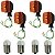 Kit 4 pisca seta dianteiro e traseiro YBR125 XTZ125 2000 a 2008 laranja com lâmpada - Imagem 1
