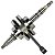 Virabrequim girabrequim completo com biela Biz125 2006 a 2008 com rolamentos - Imagem 1