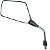 Retrovisor esquerdo espelho moto RD125 RD135 RDZ135 Lente plana Haste cromada Yamaha - Imagem 1