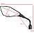Retrovisor espelho moto modelo Kawasaki Z400 Lente Plana Haste normal Yamaha YBR125 YBR150 Fazer MT03 MT07 MT09 XTZ Par - Imagem 5