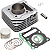 Kit motor cilindro completo KMP Premium anel Rik Yes125 2005 a 2012 Suzuki - Imagem 1