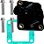 Kit coletor de admissão RD125 1982 a 1987 RD135 RDZ135 1988 a 1999 com parafusos e junta Yamaha - Imagem 1