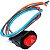 Kit 10 interruptor botão pisca alerta universal carro moto 3 fios - Imagem 2