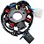 Estator gerador magneto completo Shineray Jet50 Hype50 Jonny50 Jet49 8 bobinas - Imagem 1
