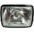 Farol completo CG125 Titan Today 1989 a 1999 aro preto lente de vidro com lâmpada bloco globo optico - Imagem 2