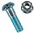 Kit parafusos prisioneiros allen coroa XRE300 NX400 Falcon XL700 Transalp com porca - Imagem 2