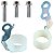Kit guia do cabo de freio superior inferior NXR125 NXR150 Bros 2003 a 2015 com parafusos - Imagem 1