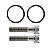 Kit oring e parafusos junção cotovelo bomba água DT200 DT200R 1992 a 2000 Yamaha guarnição junta - Imagem 1