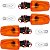 Kit 4 piscas seta dianteiro traseiro CG125 CG150 Fan Titan 2000 a 2013 CB300 XRE300 CBX250 Twister com lâmpada - Imagem 1