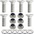 Kit parafusos prisioneiros inox coroa CRF230F CRF250F NXR125 NXR150 NXR160 Bros XR250 Tornado Xre190 com porca - Imagem 1