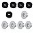 Borracha ilhós carenagem moto Honda Yamaha Kawasaki Suzuki Universal kit com 5 unidades - Imagem 1