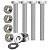 Kit parafusos inox suporte motor DT CG125 1989 a 1999 Titan 1995 a 1999 Today 1995 a 1999 Honda Fixação Peito Chassi - Imagem 1