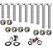 Kit parafusos inox suporte motor CRF230 CRF230F 2007 a 2020 Honda Fixação motor Chassi - Imagem 1