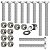 Kit parafusos inox suporte motor CG125 1989 a 1999 Titan 1995 a 1999 Today 1995 a 1999 Honda Fixação motor Chassi - Imagem 1