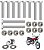 Kit parafusos inox suporte motor CG125 1977 a 1988 ML125 Turuna125 CG Bolinha Honda Fixação motor Chassi - Imagem 1