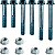 Kit parafusos suporte motor CG125 Titan ES/KS/KSE 2000 a 2004 CG125 Fan 2005 a 2008 Fixação motor Chassi - Imagem 1