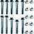 Kit parafusos suporte motor CG125 1977 a 1988 ML125 Turuna125 CG Bolinha Fixação motor Chassi - Imagem 1