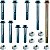 Kit parafusos suporte motor XLS125 Duty 1984 A 1996 Fixação motor Chassi - Imagem 1