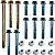 Kit parafusos suporte motor XR200 XR200R 1994 a 2003 Fixação motor Chassi - Imagem 1