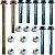Kit parafusos suporte motor NX200 1993 a 2001 Fixação motor Chassi - Imagem 1