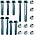 Kit parafusos suporte motor CBX200 Strada 1993 a 2003 Fixação motor Chassi - Imagem 1