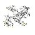 Kit parafusos suporte motor CBX150 Aero 1988 a 1993 Fixação motor Chassi - Imagem 2