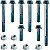 Kit parafusos suporte motor CB300 CB300R 2009 a 2015 Fixação motor Chassi - Imagem 1