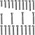 Kit parafusos zincados tampa motor lateral esquerda+direita CBX150 Aero 1988 a 1993 NX150 1988 a 1993  OHC - Imagem 1