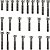 Kit parafusos inox tampa motor lateral esquerda+direita  CRF230F 2007 a 2020 CRF230 Nacional Honda - Imagem 1