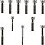Kit parafusos inox tampa motor lateral esquerda+direita C100 Biz 1998 a 2005 Biz100 antiga Pop100 2007 a 2015 - Imagem 1