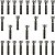 Kit parafusos inox tampa motor lateral esquerda+direita VT600C Shadow 1998 a 2005 VT600 Shadow600 Honda - Imagem 1