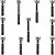 Kit parafusos inox tampa motor lateral esquerda+direita C100 Dream 1992 a 1998 Biz100 antiga Honda - Imagem 1