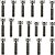 Kit parafusos inox tampa motor lateral esquerda+direita RD50 1974 a 1978 - Imagem 1