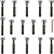 Kit parafusos inox tampa motor lateral esquerda+direita CG125 Bolinha 1977 a 1988 ML125 1977 a 1984 - Imagem 1