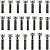 Kit parafusos inox tampa motor lateral esquerda+direita XT225 1996 a 2006 TDM225 1997 a 2005 - Imagem 1