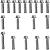 Kit parafusos zincados tampa motor lateral esquerda+direita RD135 RD135Z 1988 a 1999 DT180 DT180Z 1981 a 1997 - Imagem 1
