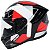 Capacete Axxis Segment Switch B5 Red Gloss fechado reforçado preto - Imagem 1