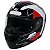 Capacete Axxis Segment Switch B5 Red Gloss fechado reforçado preto - Imagem 4