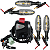Interruptor de partida botão com pisca alerta XRE190 2016 a 2022 modelo CB500 com piscas led - Imagem 1