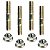 Kit parafuso prisioneiro coroa C100 Biz Biz125 Biz100 Biz110 1998 em diante com porca - Imagem 1