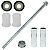 Eixo kit quadro elástico balança completo YS150 Fazer YBR125 YBR150 Factor com porca e buchas - Imagem 1