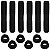 Kit parafusos prisioneiros coroa YS250 Fazer XTZ150 Crosser XTZ250 Lander Tenere com porca - Imagem 1