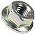 Porca M8 sextavada com flange chave 12 - Imagem 1
