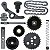 Kit tensor roldana coroa engrenagem corrrente de comando C100 Biz Dream Web100 Star Moby Sky Phoenix XY50 Pop100 12 peça - Imagem 1